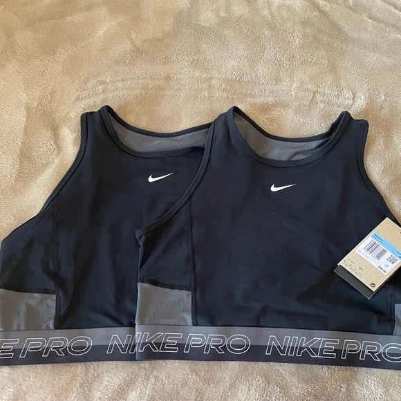 Set of 2 New Nike Dri-FIT Femme Crop Tank - Picture 1 of 3